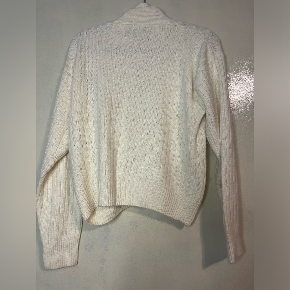VTG rebecca lynn women’s cardigan sweater buttons silk rabbit hair wool sz PL - Picture 6 of 8